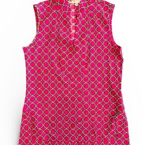 Jude Connally Keira Tunic Sleeveless Pink/Gold Top Shirt Women’s XS